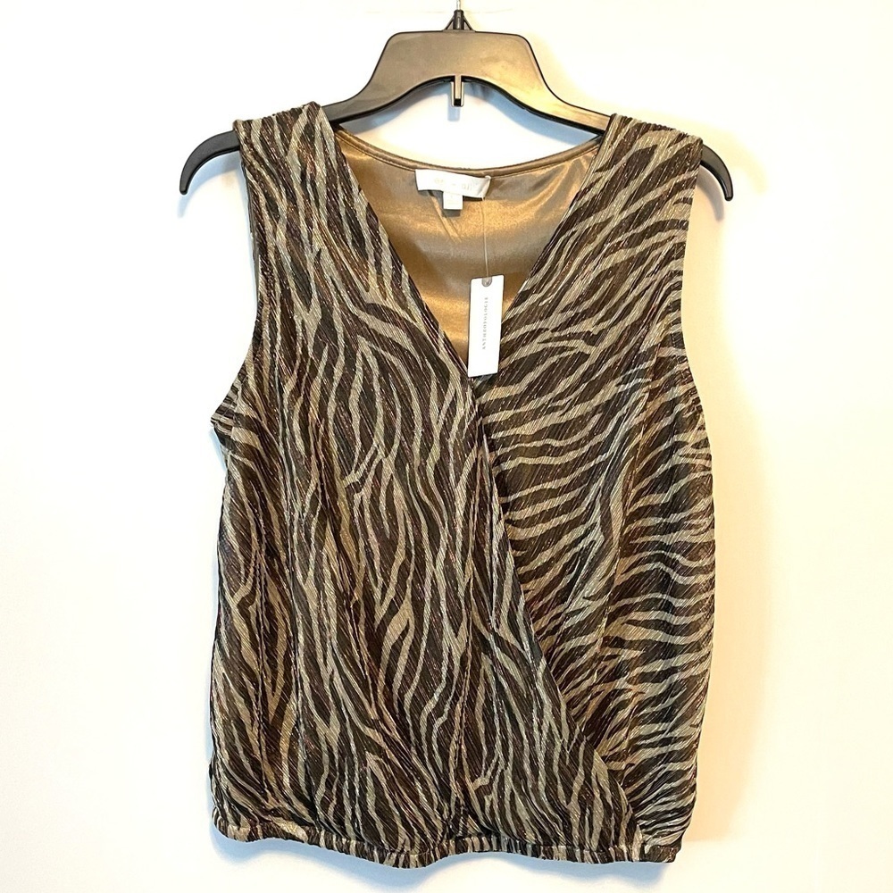 Eri + Ali zebra sleeveless blouse